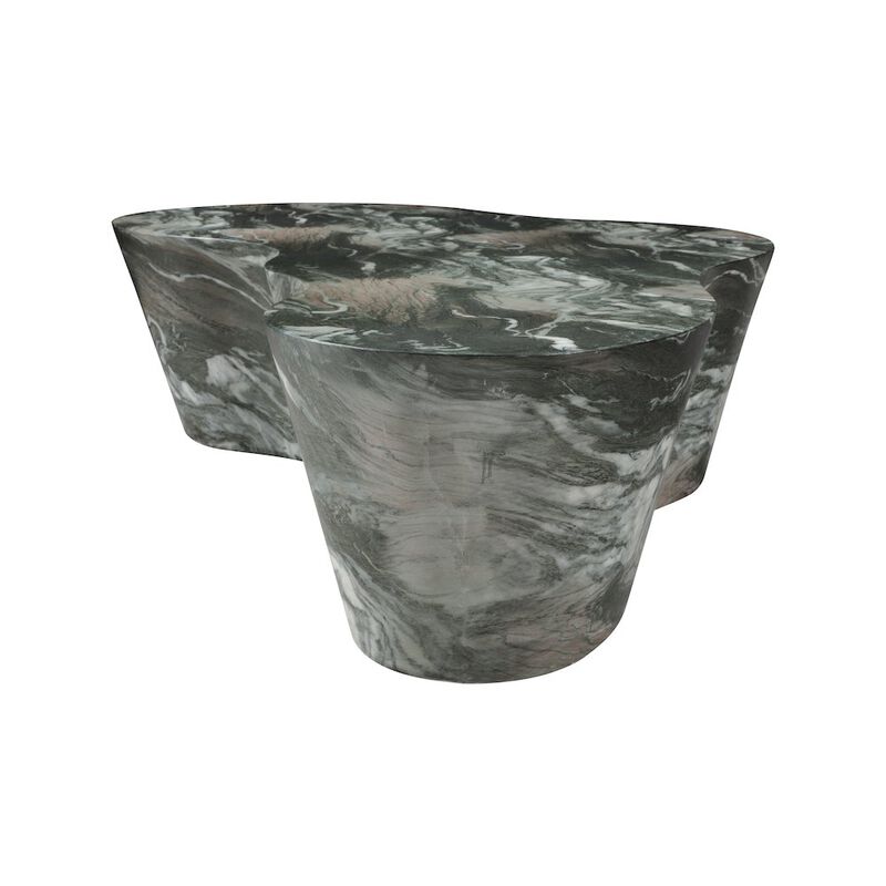 Meridian Furniture Monza Green Marble Finish Concrete Coffee Table