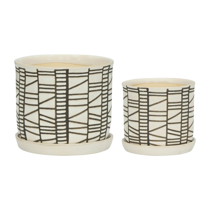 S/2 Ceramic 6/8" Planter