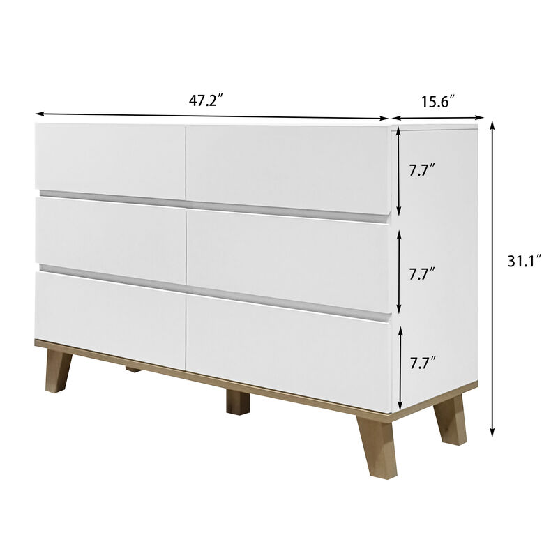 Sanlux 6 Drawer Dresser image number 2