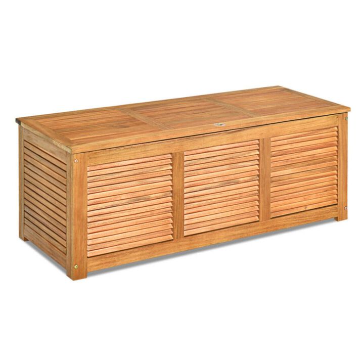 Acacia Wood Storage Bench Box for Patio