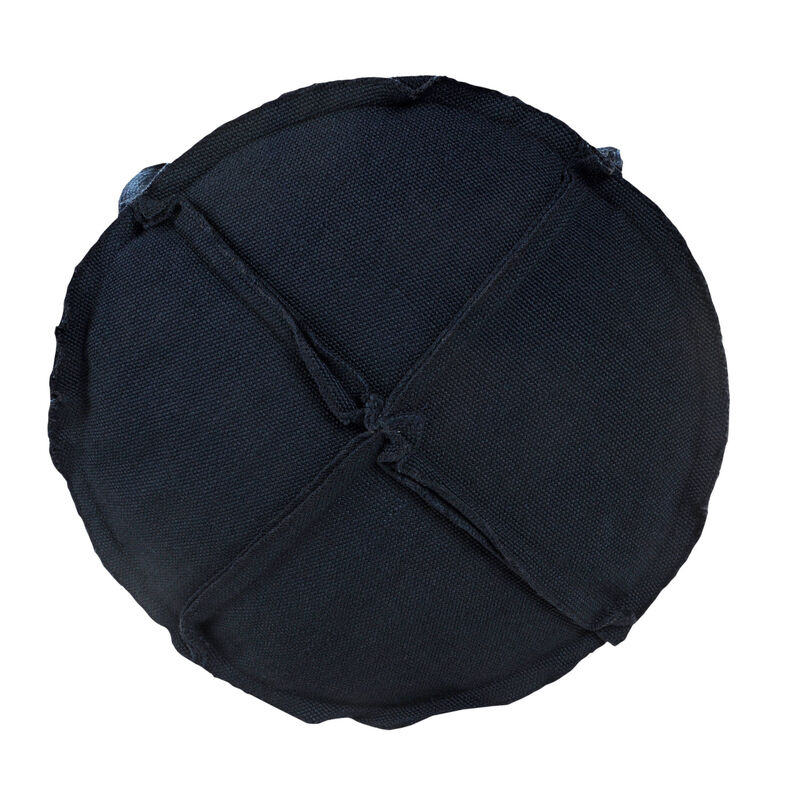 Durable Polyester Round Patchwork Pouf Ottoman for Patio or Living Room