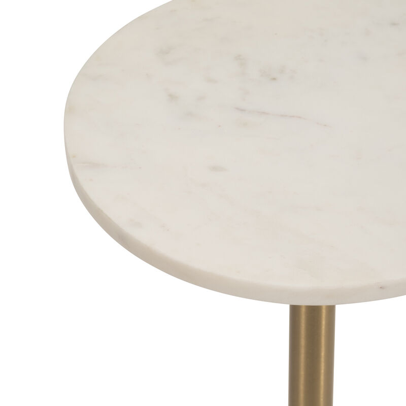 Circle Marble Accent Table
