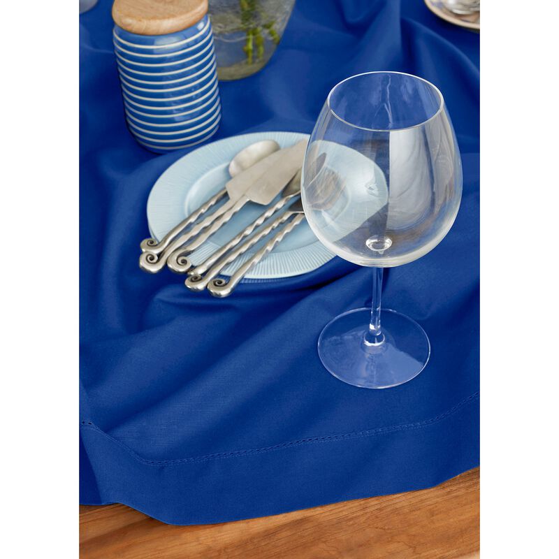 Cotton Linen Table Throw - Cotton Linen Hemstitch