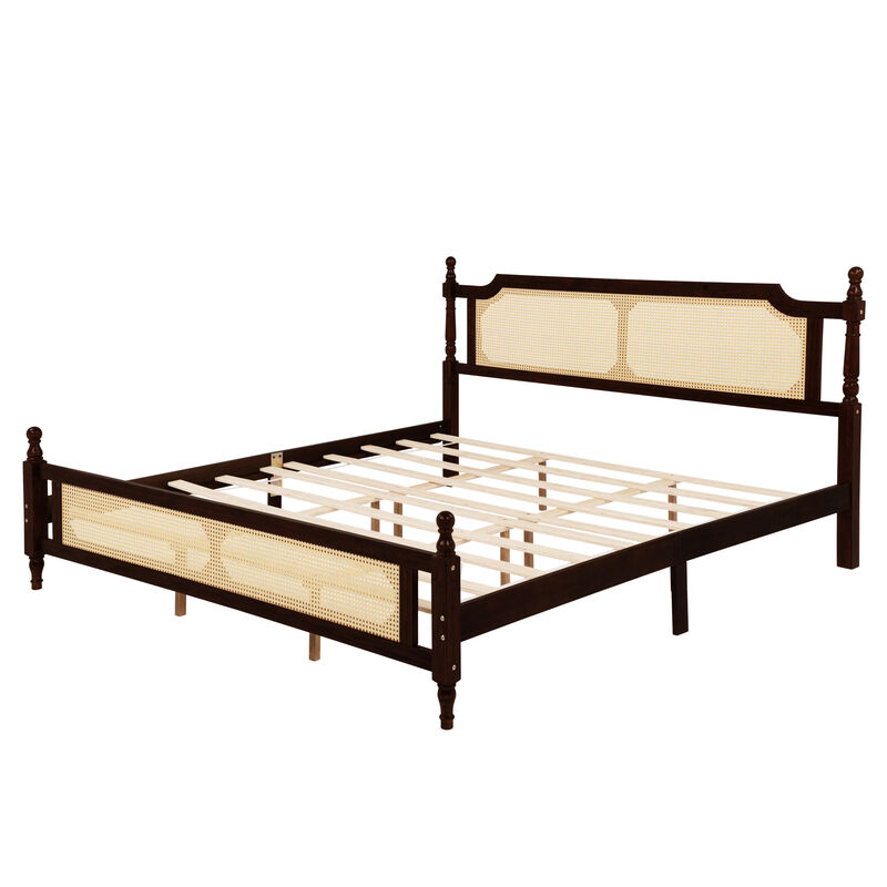 Woljod King Pine wooden Bed image number 6