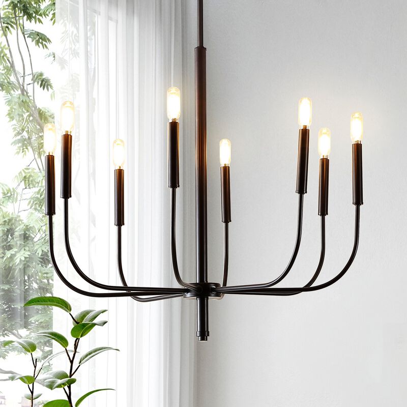 Amoros Modern Mid Century Iron LED Chandelier