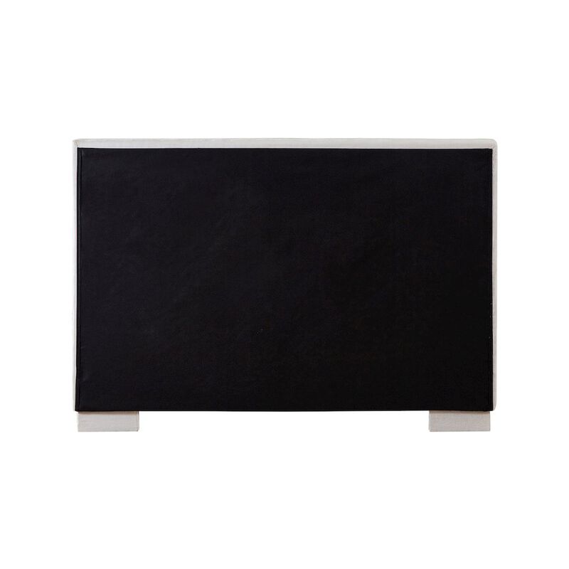 Meridian Furniture Paxton Cream Chenille Fabric Queen Bed