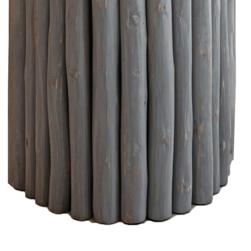 Raveliqua White Wood-Stick End Table image number 4