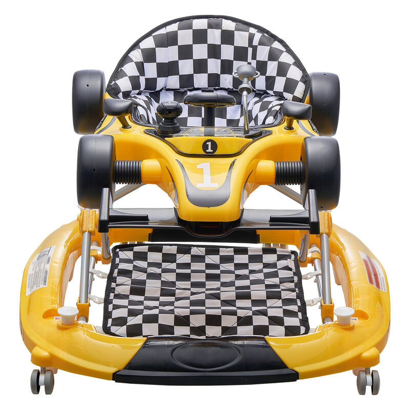 4-in-1 Foldable Baby Walker Activity Center with Wheels Adjustable Height and Toys