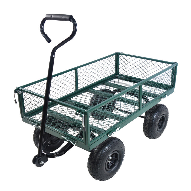 Wagon Cart Garden Cart Trucks Make It Easier To Transport Firewood (Green)