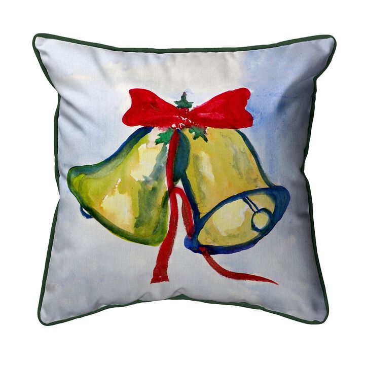 Betsy Drake  12 x 12 in. Christmas Bells Small Pillow