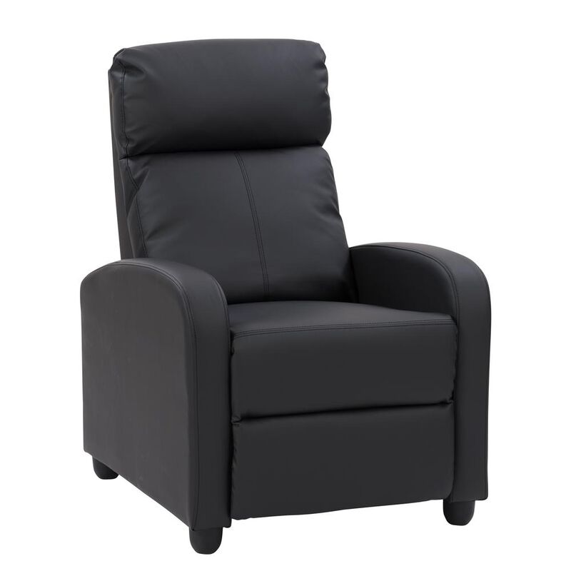 CorLiving Oren PU Recliner in Black