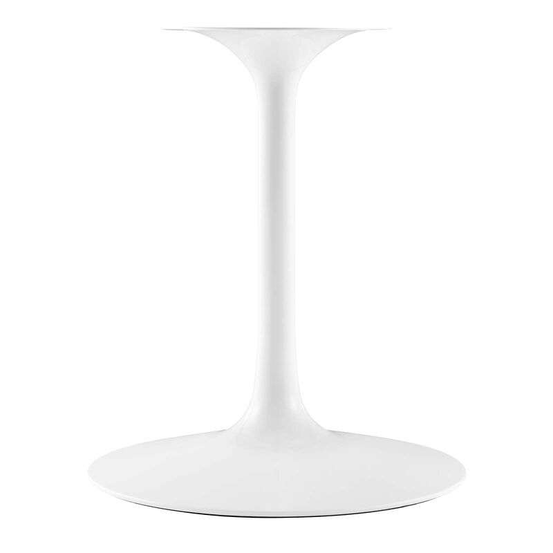 Modway - Lippa 54" Oval Artificial Marble Dining Table White Black image number 3