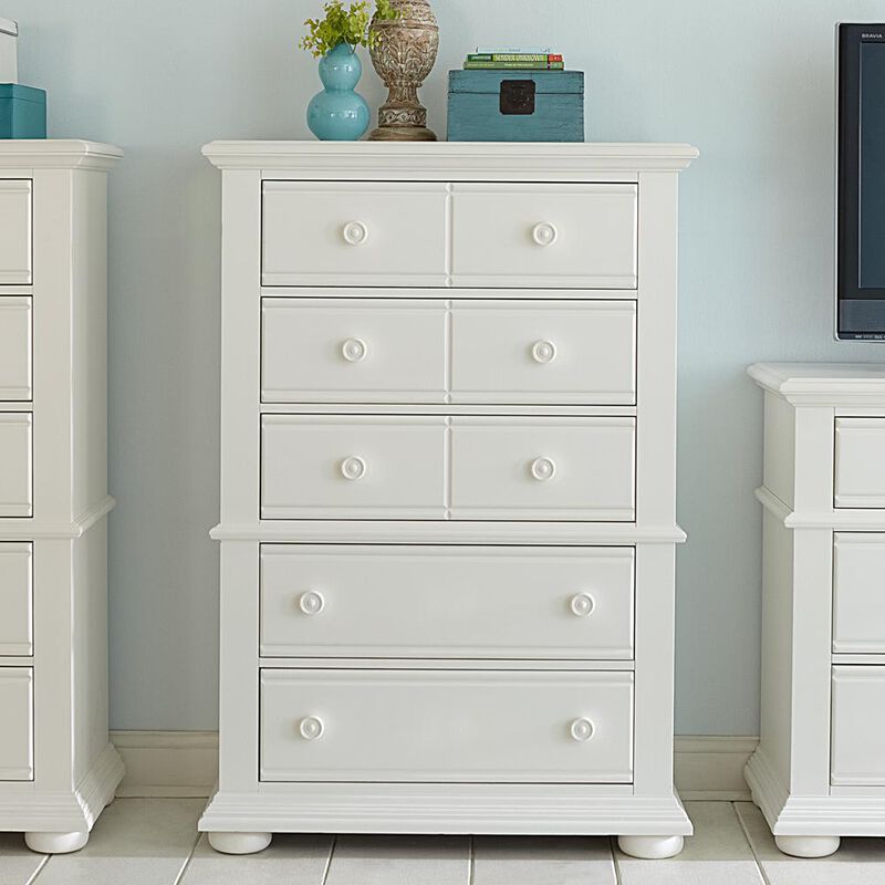 Liberty Furniture Summer House I 5 Drawer Chest in Oyster White image number 1