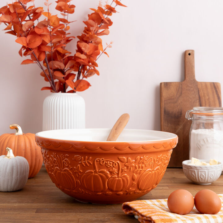 Mason Cash Color Mix Pumpkin Size 12 Mixing Bowl, 4.25 Quart