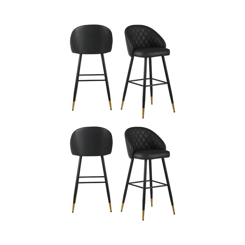 New Classic Furniture Oliver Vegan Leather Bar Chair (Set of 4)