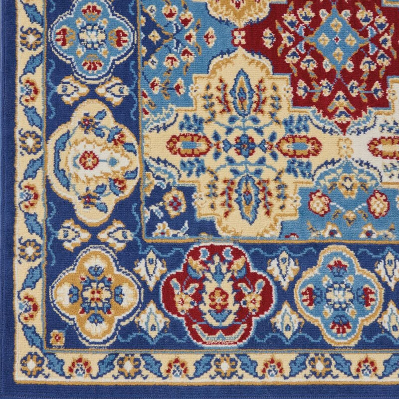 HomeRoots Ogee Distressed Non Skid Runner Rug image number 2