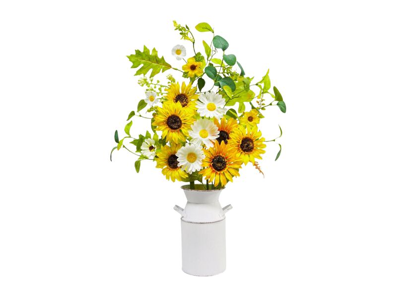 Artificial Sunflower Flowers Vase Filler 23 5 Inch Silk Metal image number 0