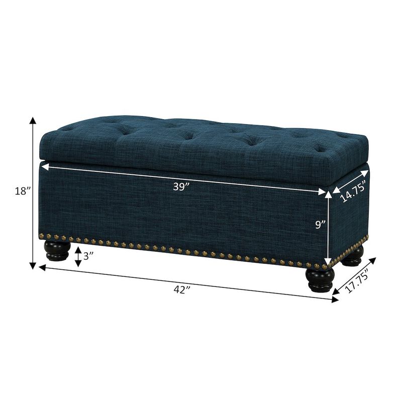 Convenience Concepts Designs4Comfort 9th Avenue Storage Ottoman Bench