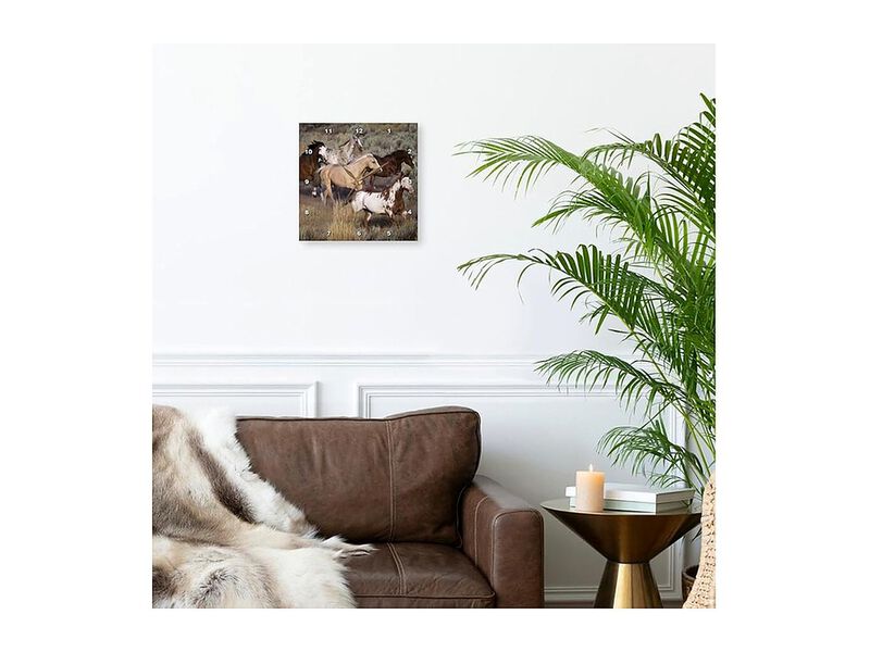 Oregon Seneca Ponderosa Ranch Horses Wall Clock 10 Inch Home Decor image number 2