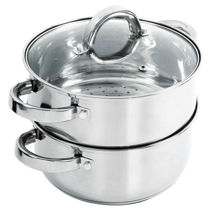 Oster Hali 3-Piece Stainless Steel Steamer Set With Lid