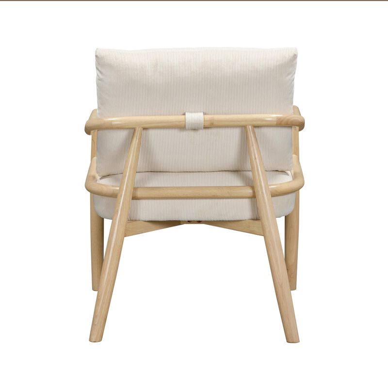 Tov Furniture Dixie Cream Chenille Velvet Accent Chair image number 4