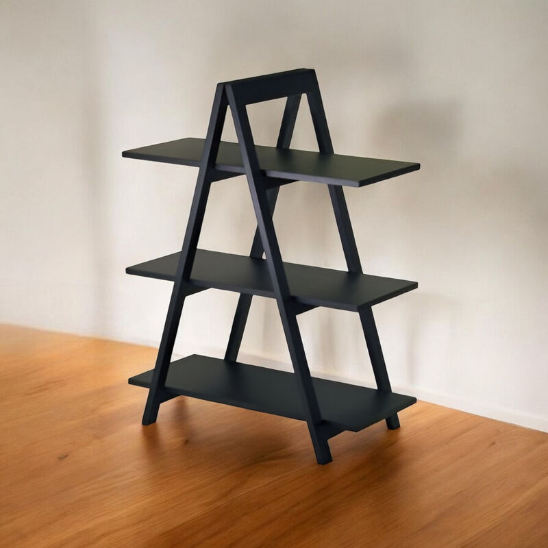 Modern 3-Tier A-Frame Bookcase for Bookshelf and Home Display Storage