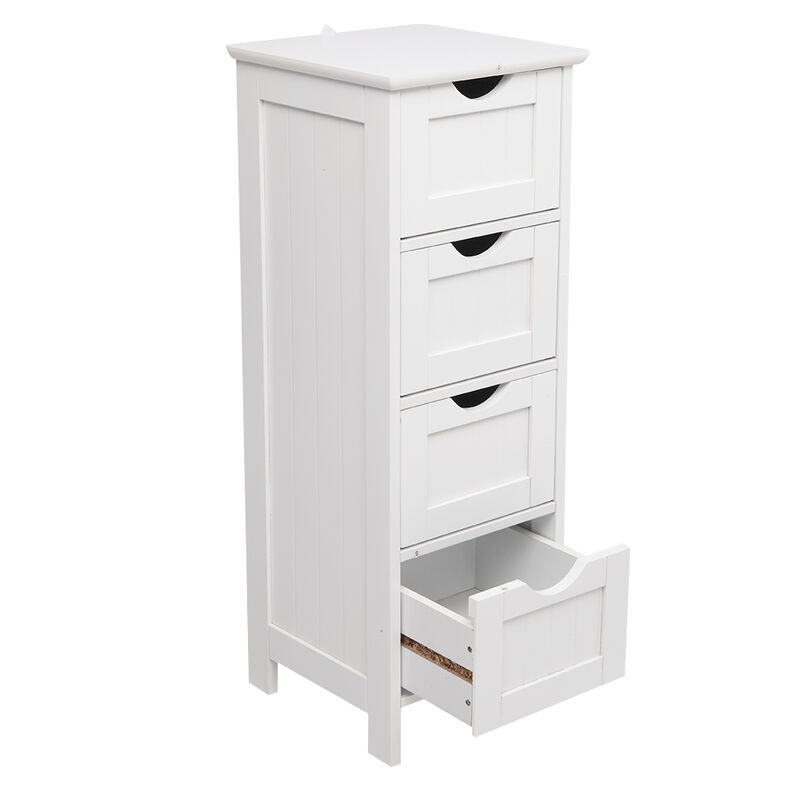 4-Drawer Storage Cabinet Space-Saving Organizer for Bathroom