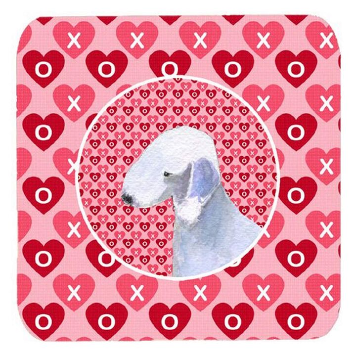 Caroline's Treasures SS4483FC Bedlington Terrier Foam Coasters (Set of 4), 3.5 H x 3.5 W, Multicolor