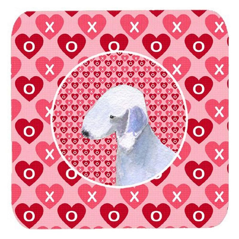 Caroline's Treasures SS4483FC Bedlington Terrier Foam Coasters (Set of 4), 3.5 H x 3.5 W, Multicolor image number 0