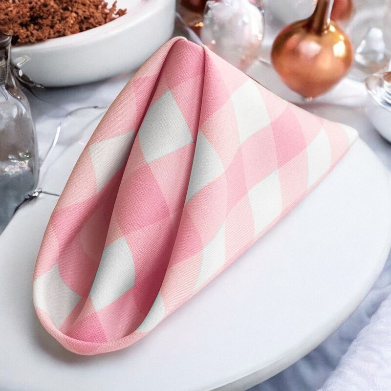 Set of 4 Plaid Checkered Napkin for Kitchen and Dining Table Styling and Events image number 1