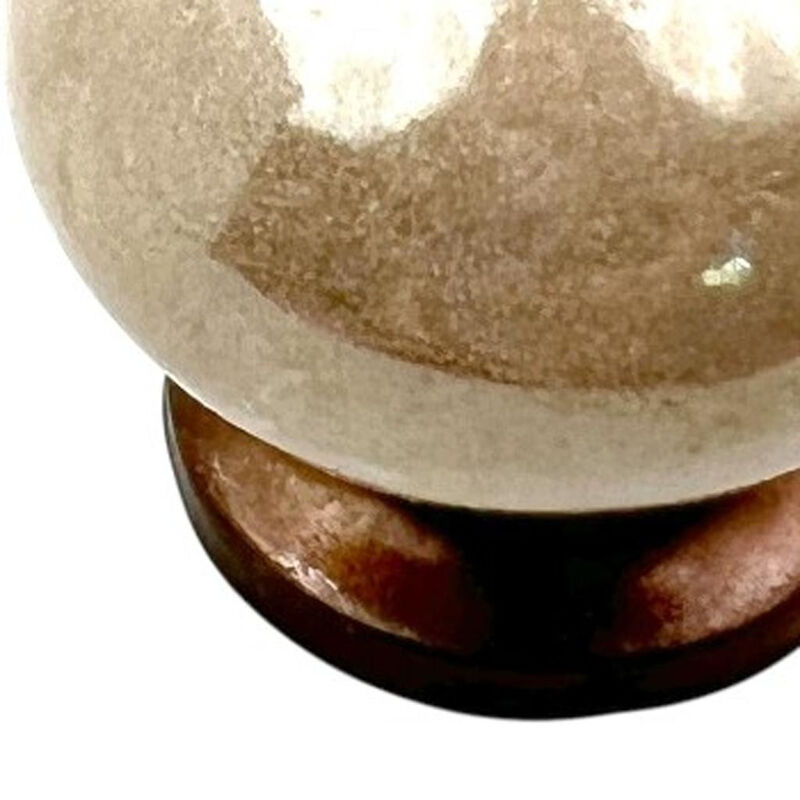 HomeRoots Set of Six Tan Mushroom Knob Ceramic Drawer Pull Knobs image number 4
