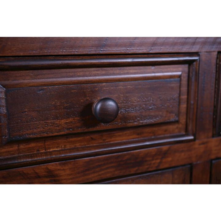 Crafters and Weavers Keystone Panel Door TV Stand - 73 - Brown