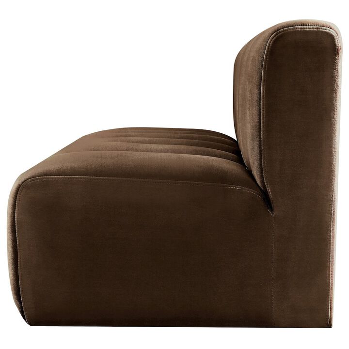 Meridian Furniture Arc Brown Velvet Modular Sofa