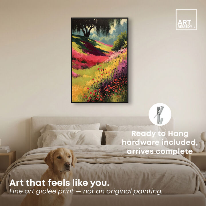 Colorful Hillside Nature and Landscape Canvas Print by Art Remedy
