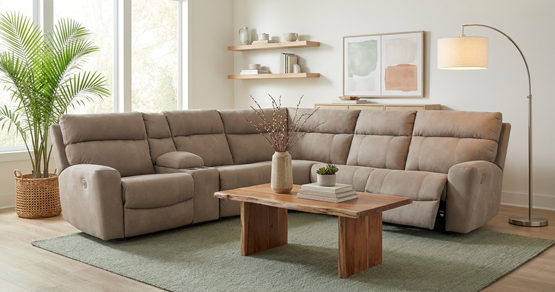 Next-Gen Durapella 6-Piece Power Reclining Sectional image number 1