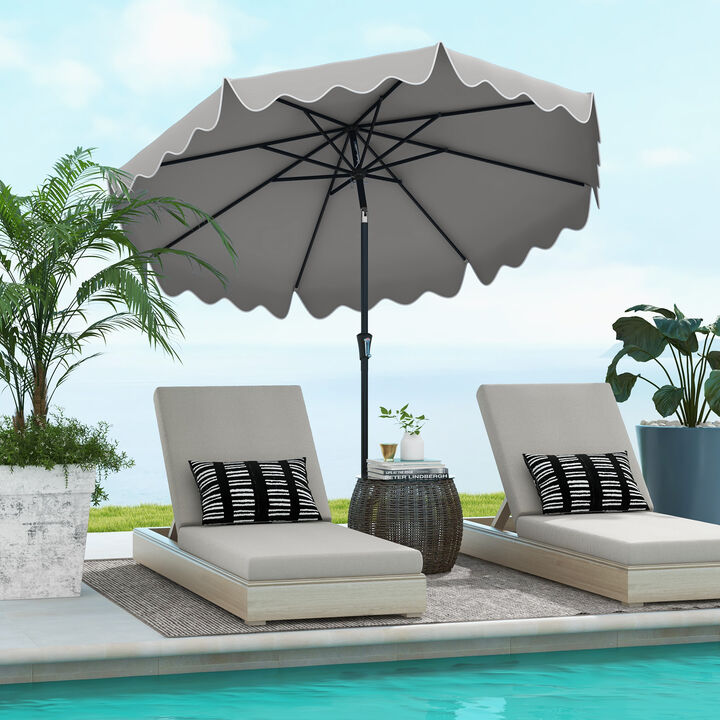 Outdoor  Patio Umbrella with Tilt Function & Crank &ndash; Ideal for Backyard & Pool