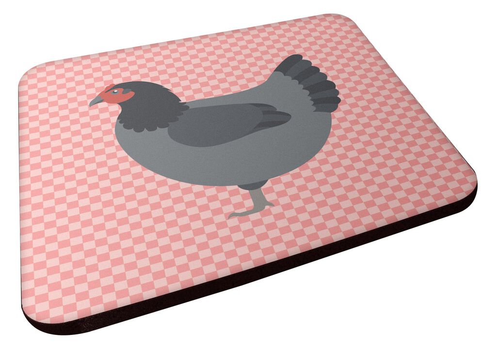 Caroline's Treasures Jersey Giant Chicken Pink Check Decorative coasters, 3.5, Multicolor