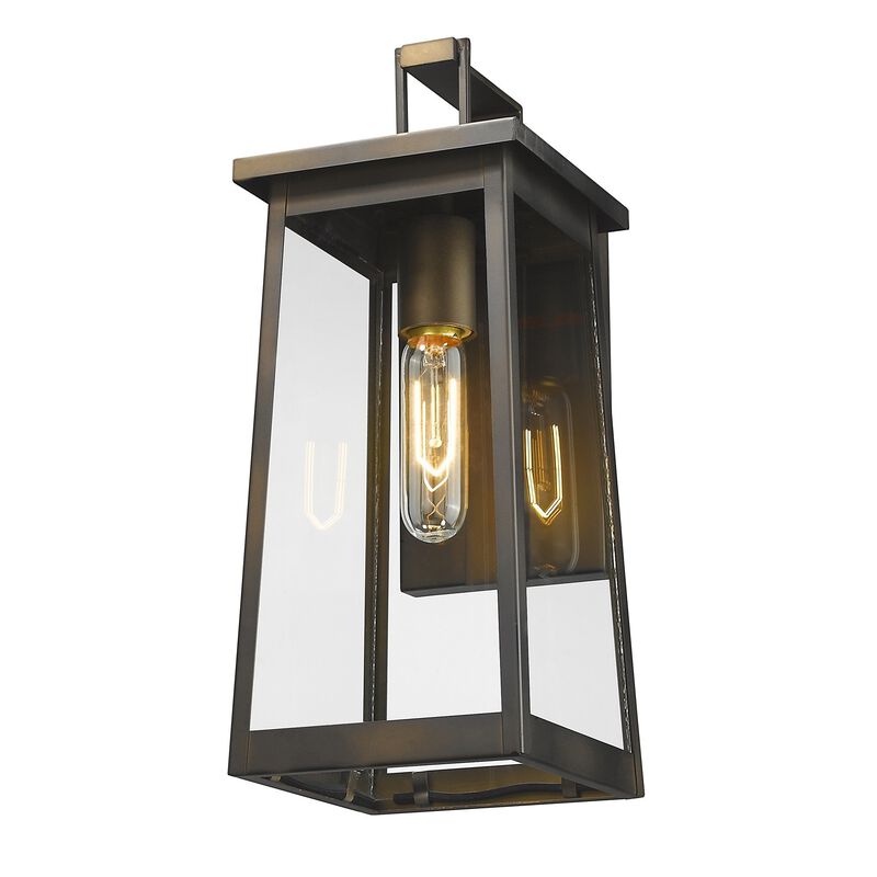 Homezia Burnished Bronze Contempo Elongated Outdoor Wall Light
