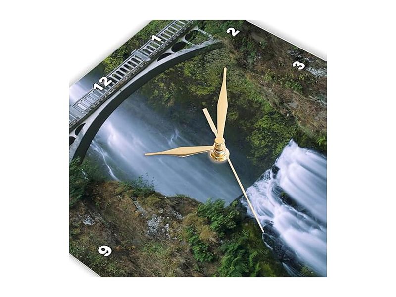 Multnomah Falls Columbia River Gorge Wall Clock 15 Inch Home Decor image number 3