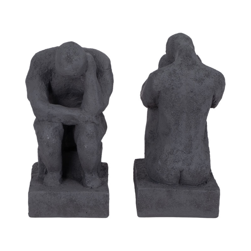 S/2 7" Thinking Man Bookends image number 4