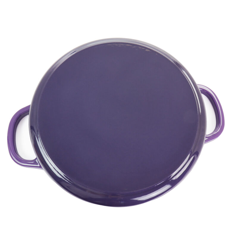 Crock-Pot Artisan 2 Piece 5 Quart Enameled Cast Iron Braiser with Lid in Lavender