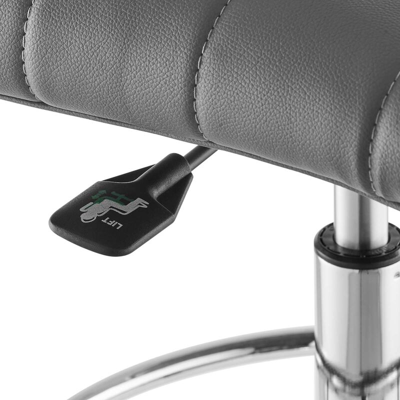Modway Furniture - Ripple Armless Vegan Leather Drafting Chair image number 5