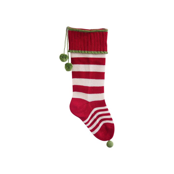 Candy Striped Rib-Cuff Stocking