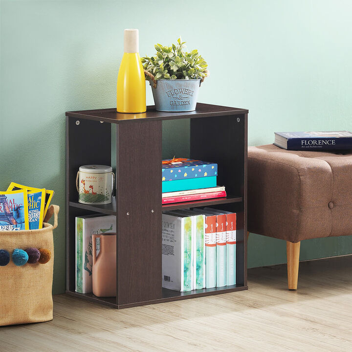 3-Tier Side End Table with Storage Shelves