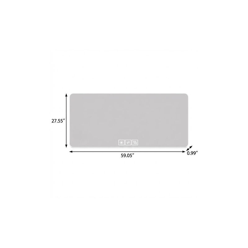HomeRoots 28" Lighted Frameless Anti Fog Bathroom Vanity Mirror image number 2