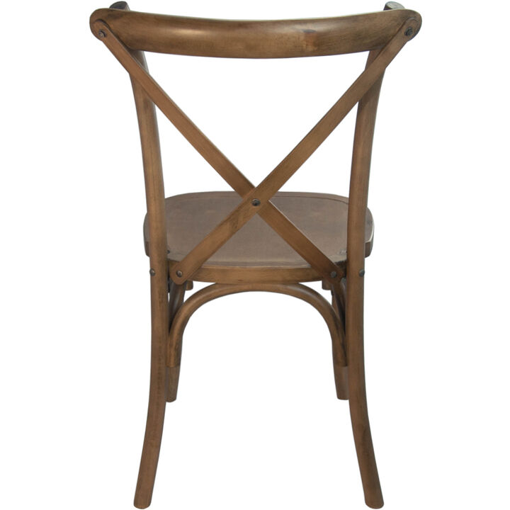 Wood Cross Back Chairs