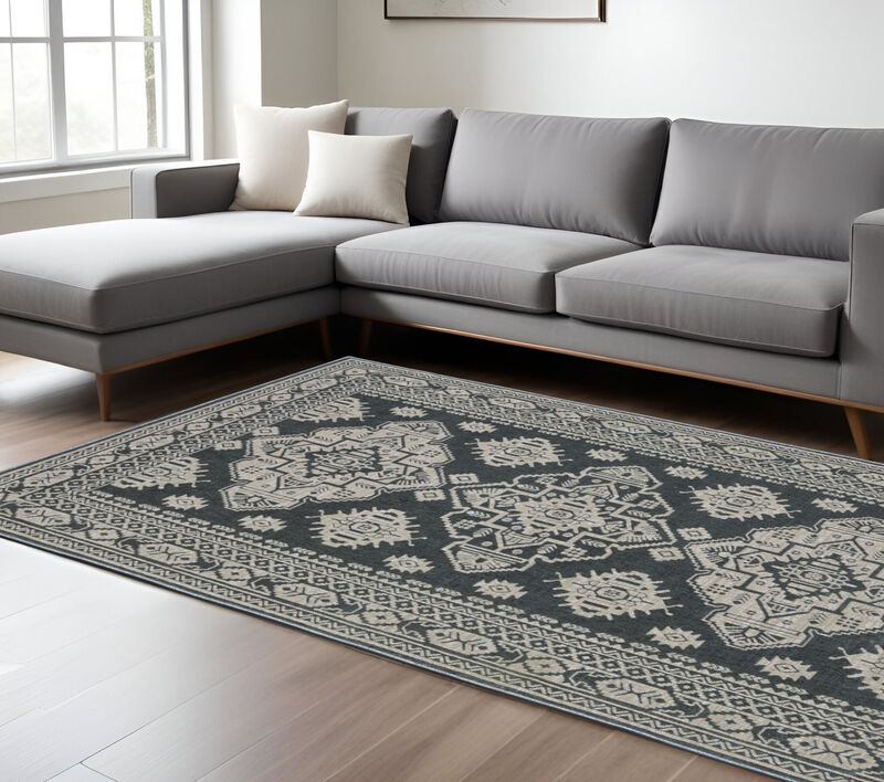 HomeRoots Medallion Area Rug image number 1