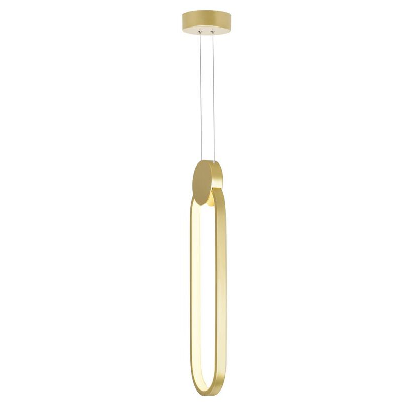 Pulley 4 in LED Satin Gold Mini Pendant