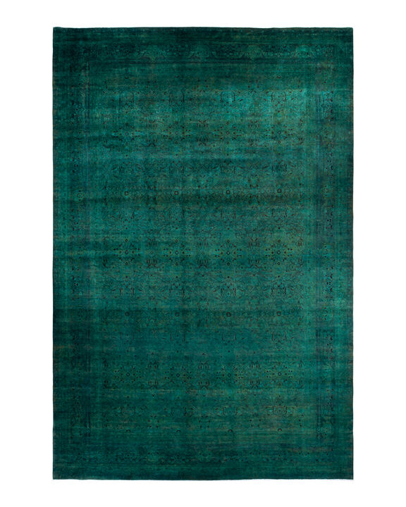 Vibrance, One-of-a-Kind Handmade Area Rug  - Green, 18' 1" x 12' 0"