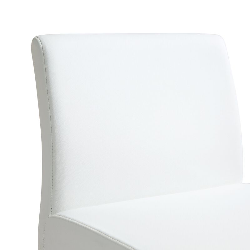 Tov Furniture Denmark White Performance Vegan Leather and Stainless Steel Counter Stool - Set of 2 image number 6
